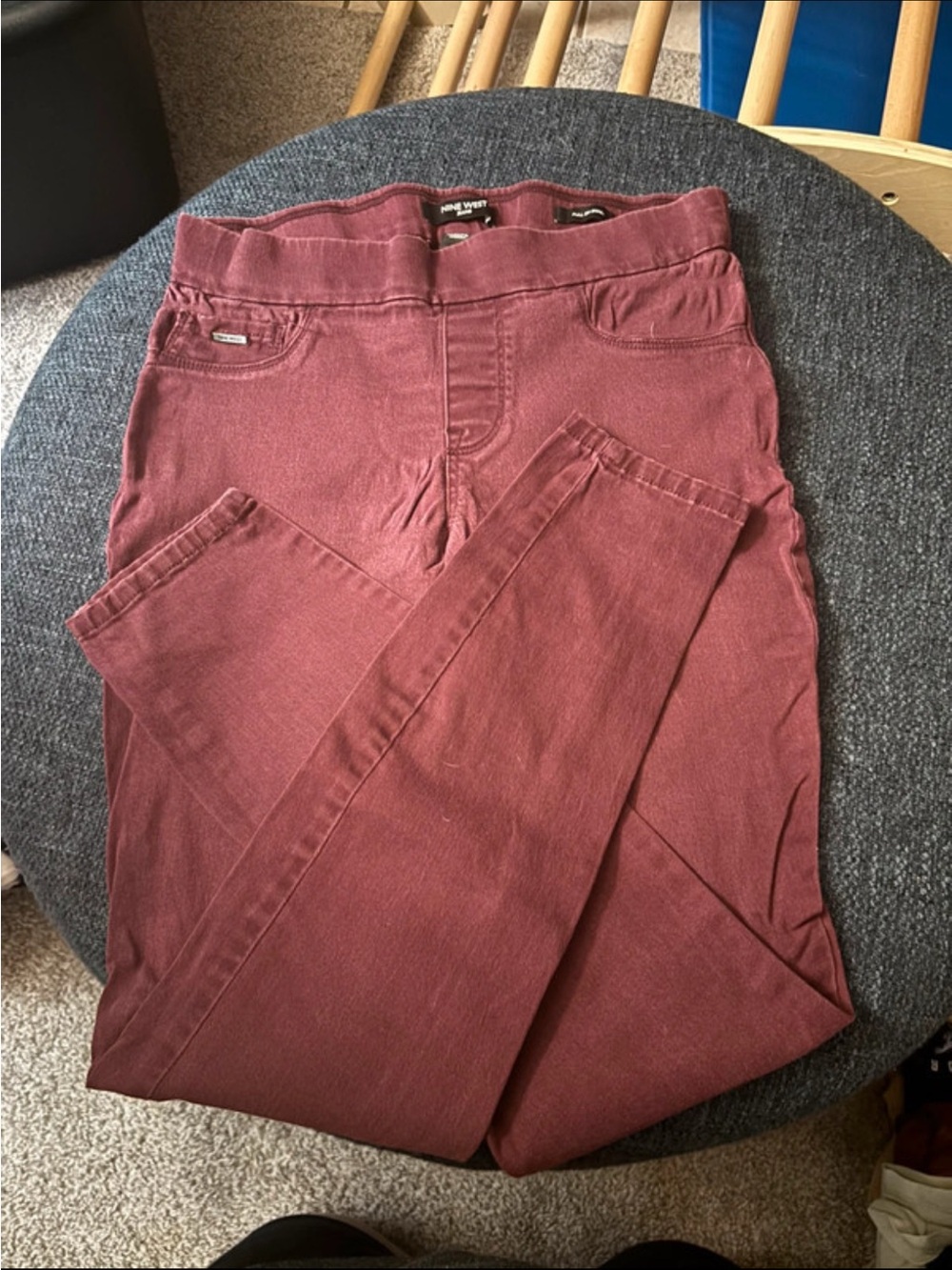 Burgundy jeans